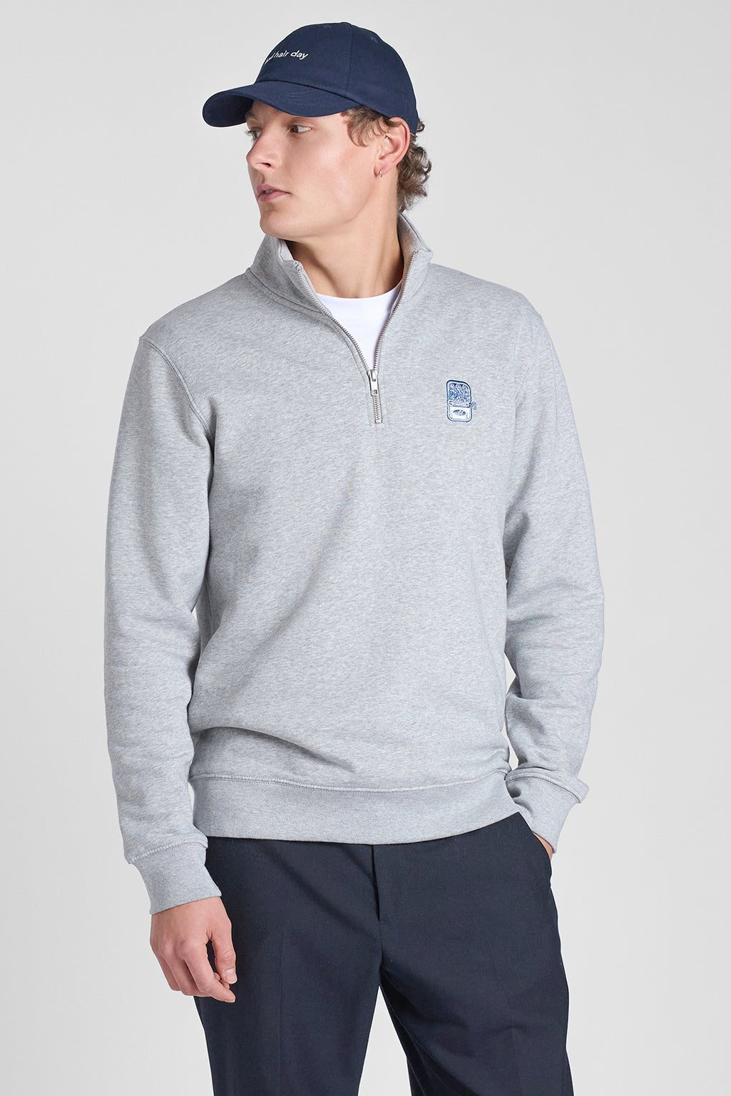 Sardines Quarter Zip | Embroidered Pullover